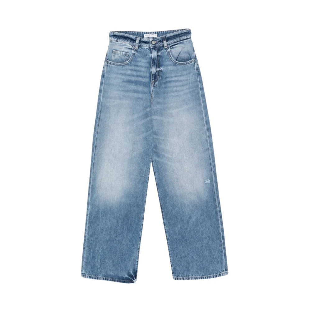 Icon Denim Vrouw Blauw Jeans Dames, W26, Katoen, Poppy Wide Leg Jeans