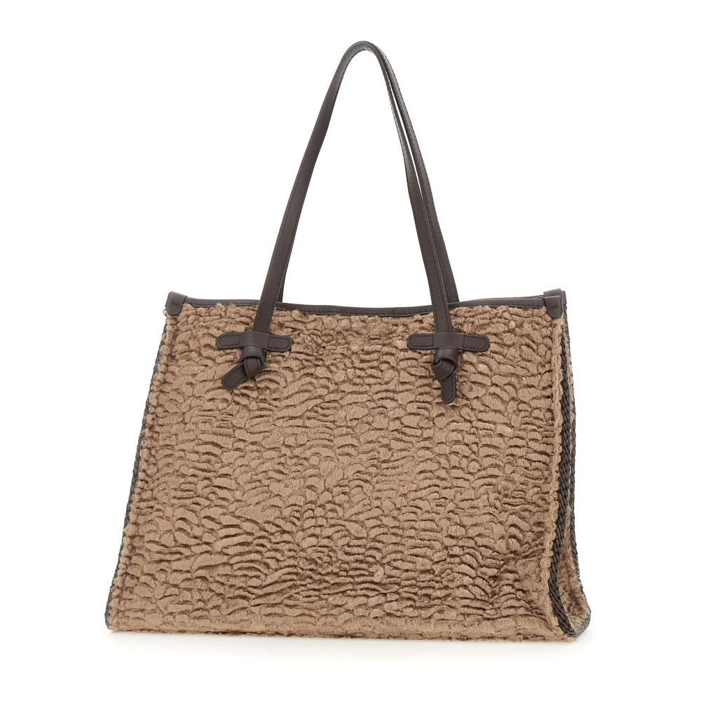 Gianni Chiarini Beige Marcella Shoulder Bag - Female - Shopping Bags - One Size - Bags
