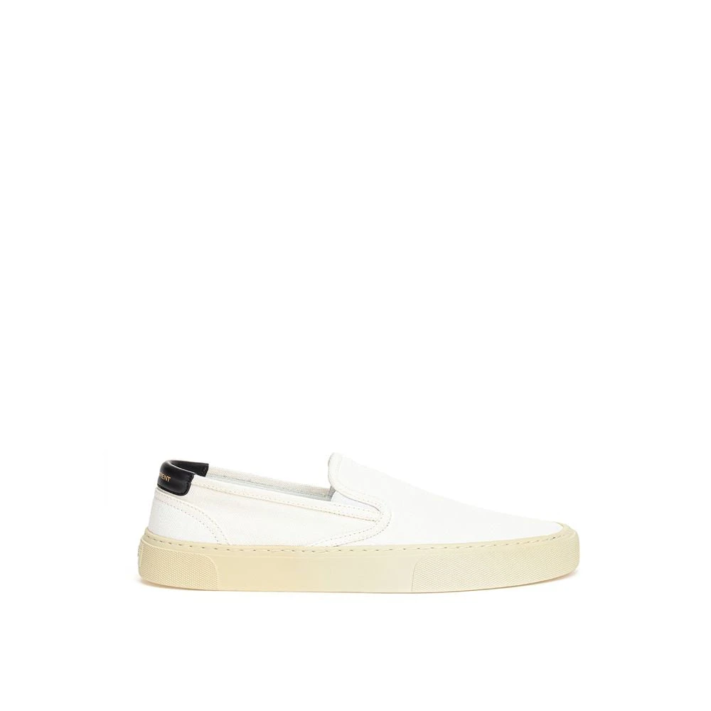 Saint Laurent White Cotton Low Top Sneakers - EU35.5/US5.5 - Image 2
