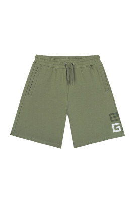olive-green-fleece-texture-shorts