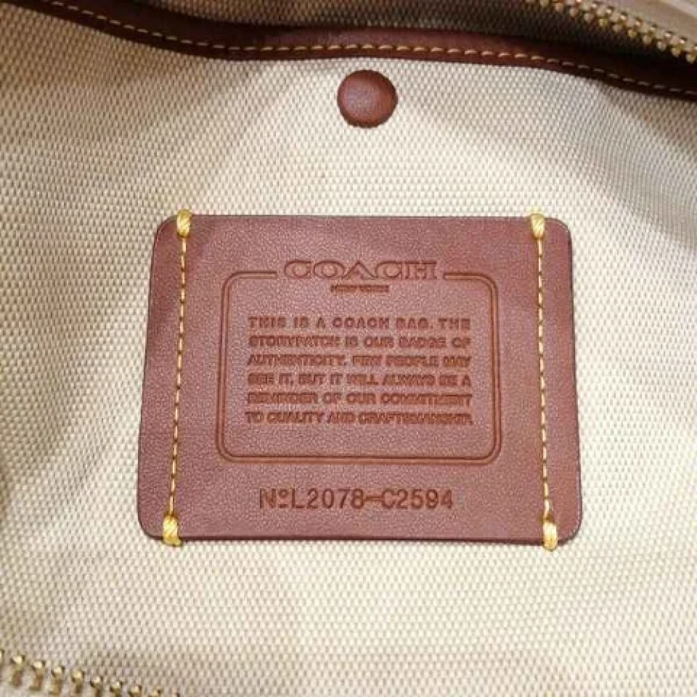 Coach Pre-owned Leather handbags Beige Dames