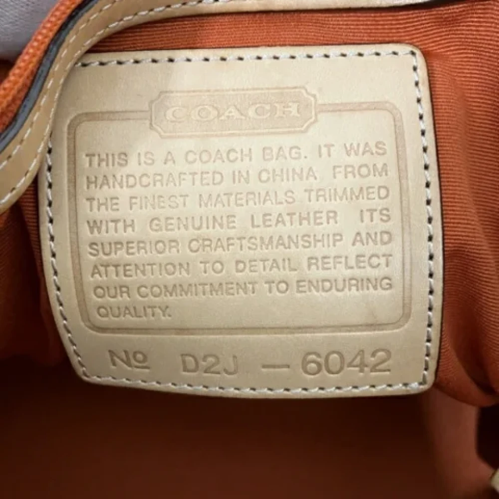 Coach Pre-owned Canvas shoulder-bags Beige Dames