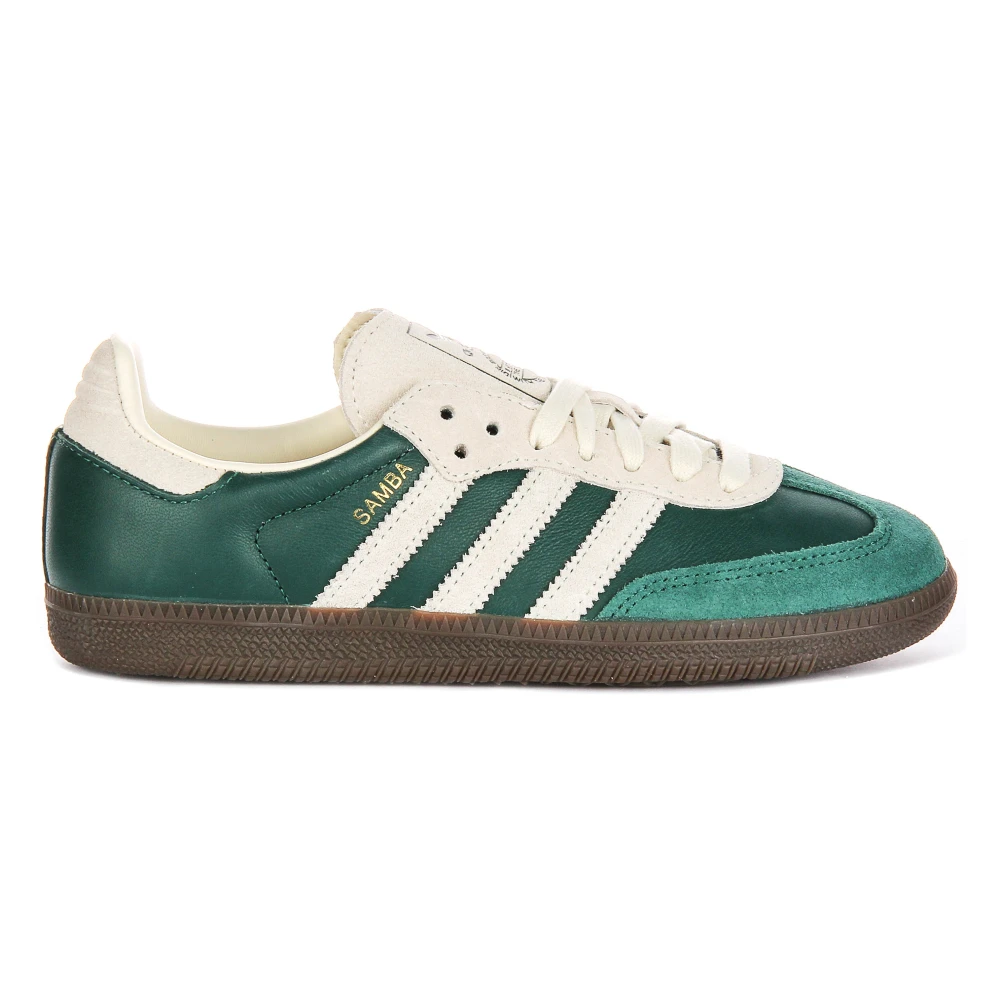 Adidas Men's Green Samba Og Suede Leather Trainers