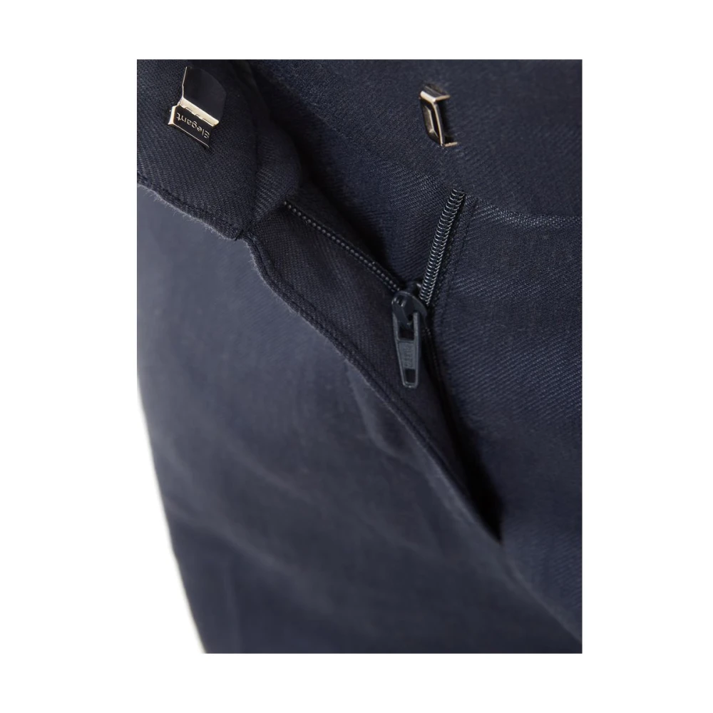 Lardini Blauwe Linnen Broek Blue Dames
