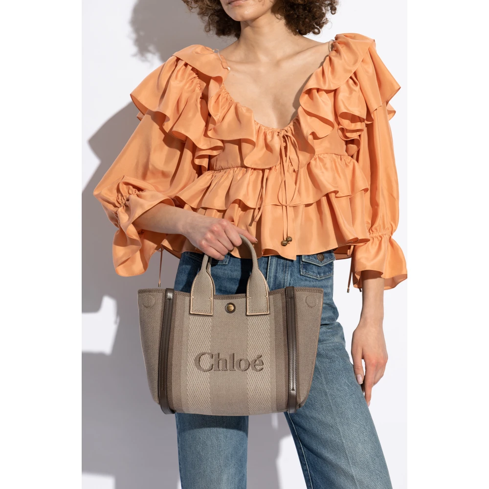 Chloé Handtas Draag Klein Beige Dames
