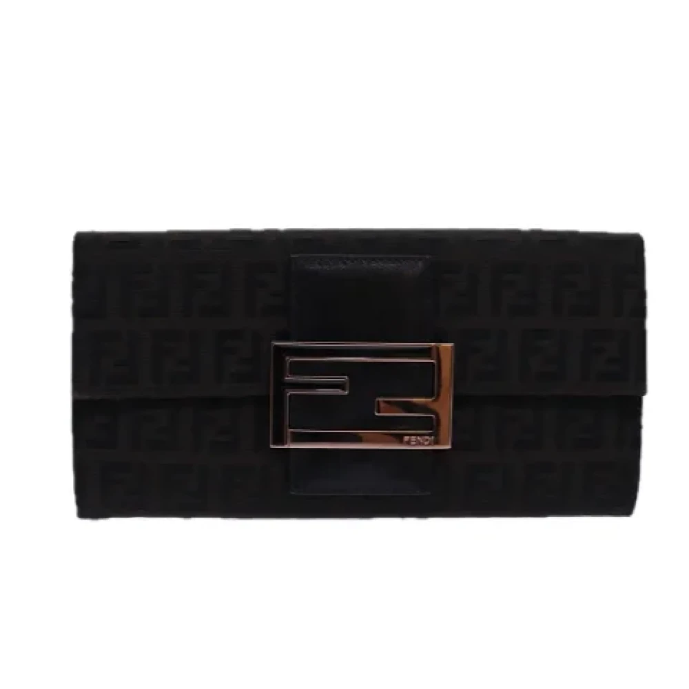 Fendi Vintage Pre-owned Canvas wallets Brown Dames