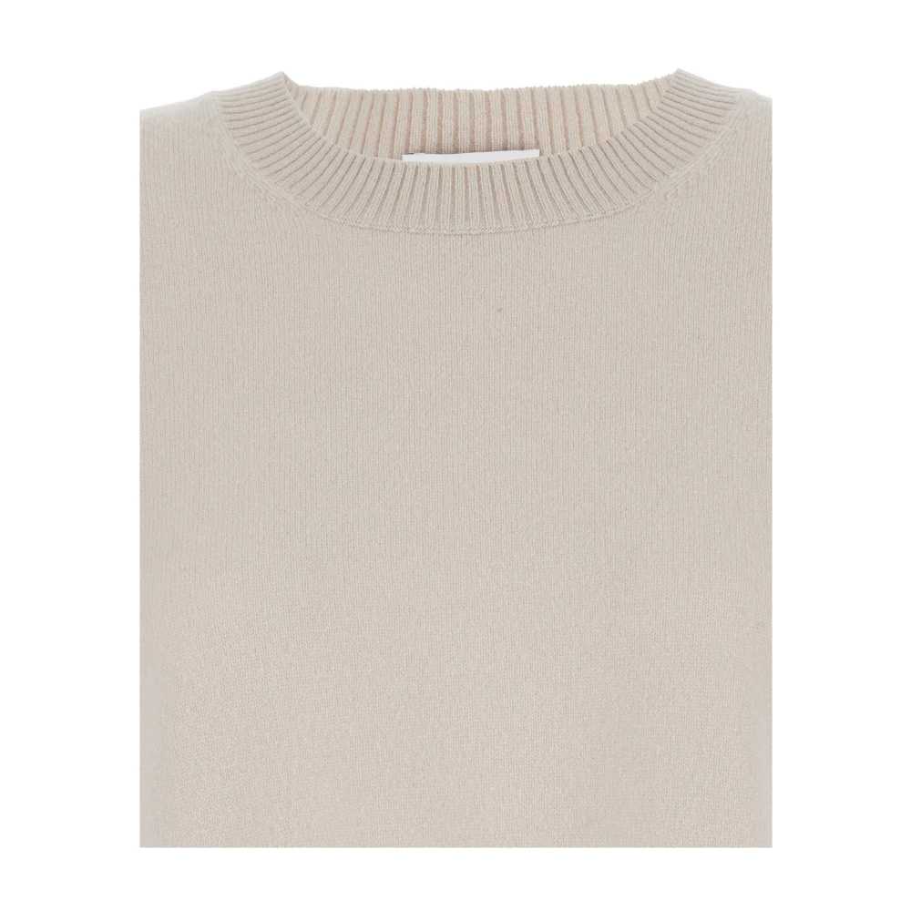 allude Kasjmier Ronde Hals Sweater in Beige Dames