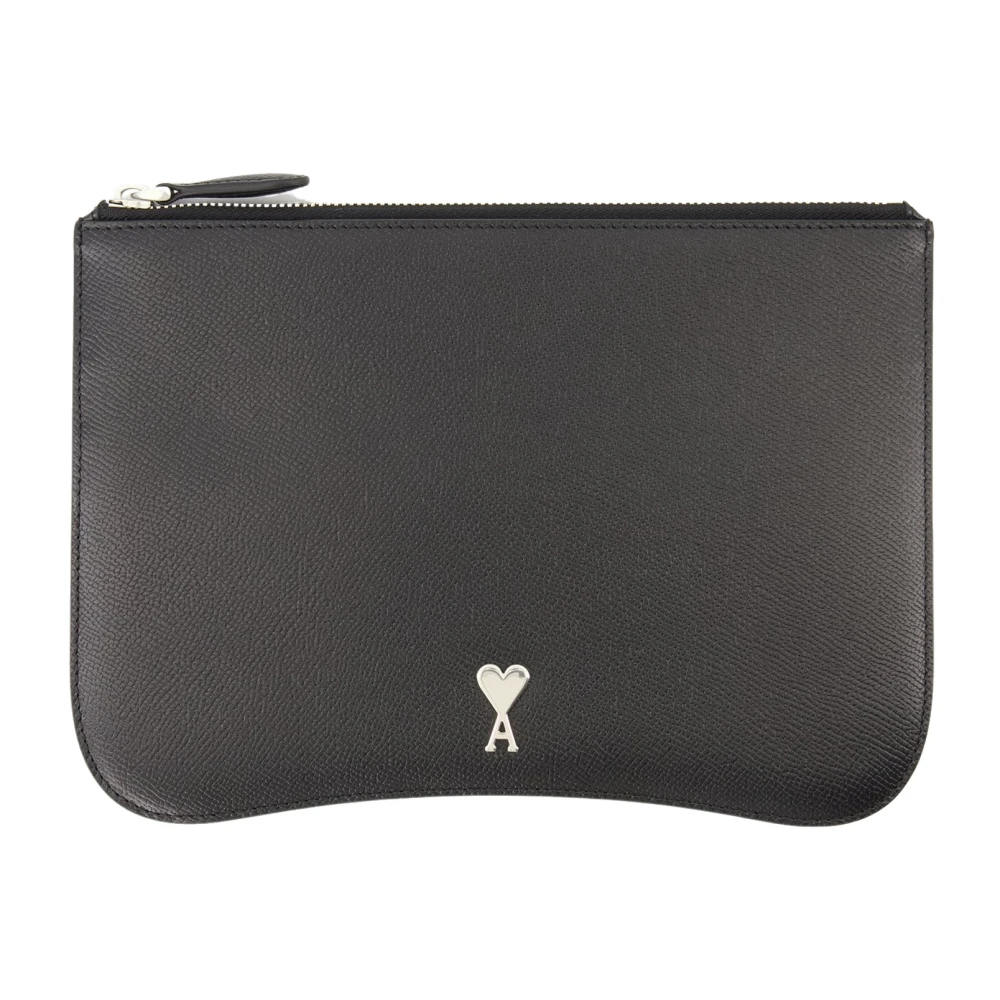 Ami Paris Svart Läderclutch Vår-Sommar 2025