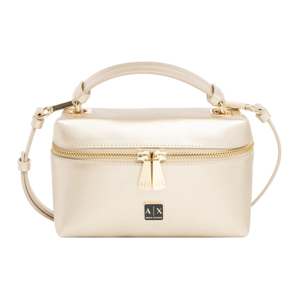 Armani Exchange Verstelbare Schouderband Handtas met Ritssluiting Yellow Dames