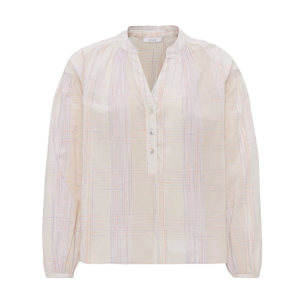 Opus Lange Mouw Blouse Felenya Purple Dames
