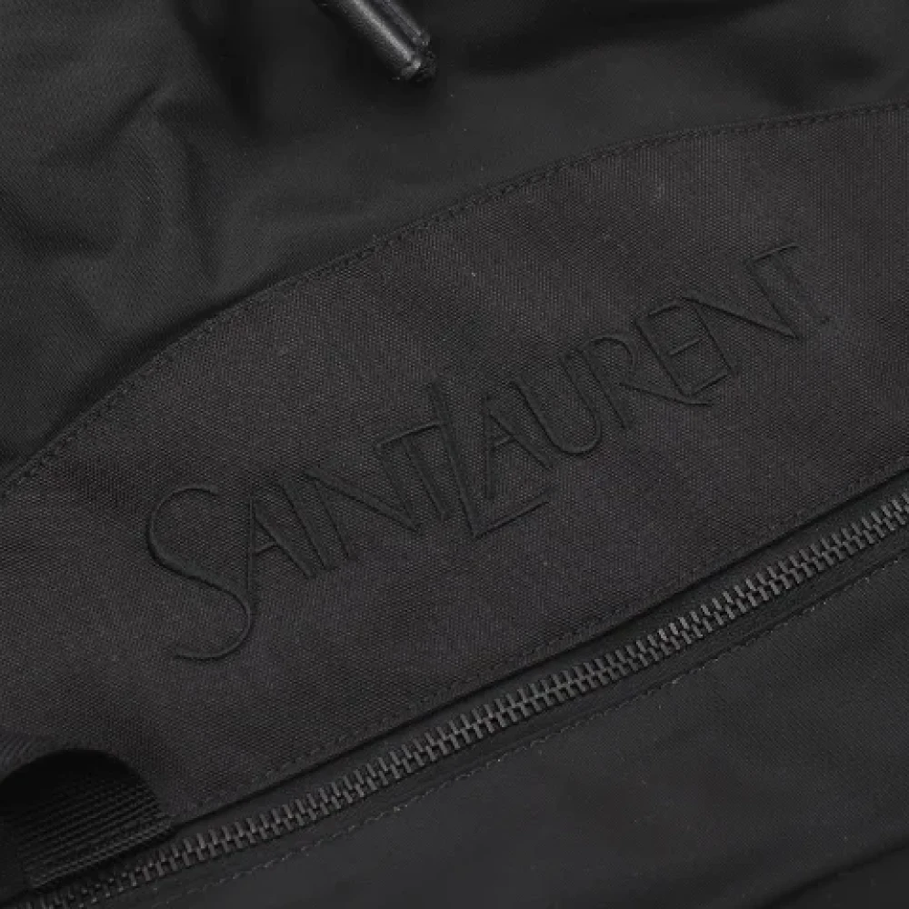 Yves Saint Laurent Vintage Pre-owned Canvas backpacks Black Dames