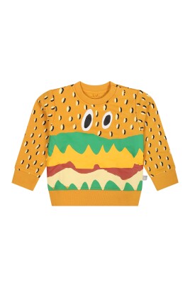 yellow-hamburger-print-sweatshirt