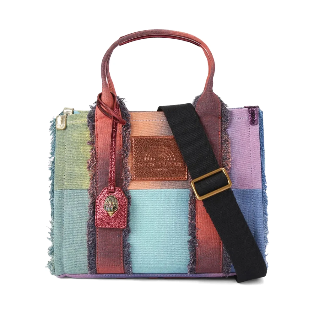 Kurt Geiger Regenboog Denim Tote met Metalen Accenten Multicolor Dames