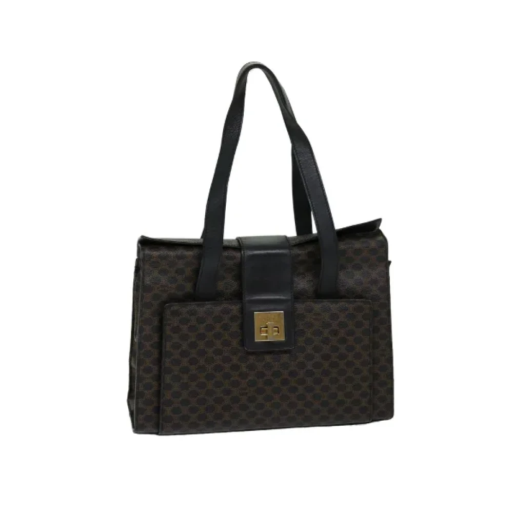 Celine Vintage Pre-owned Leather handbags Black Dames