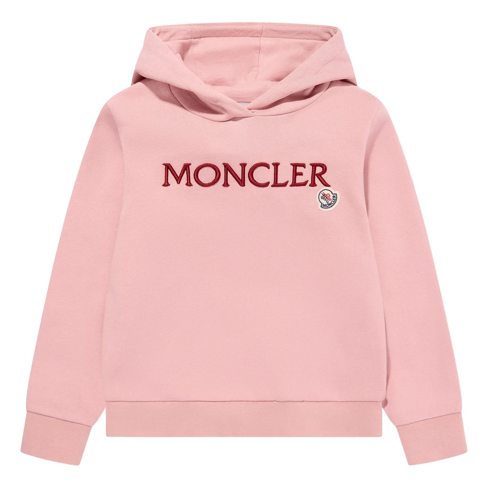 Moncler Girls Pink Logo Hoodie Size 12 Y