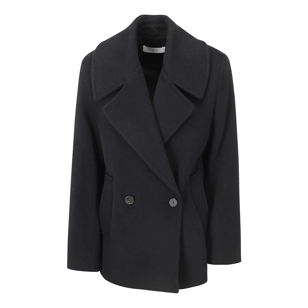 IRO Double-Breasted Blazer met Rechte Zoom Black Dames