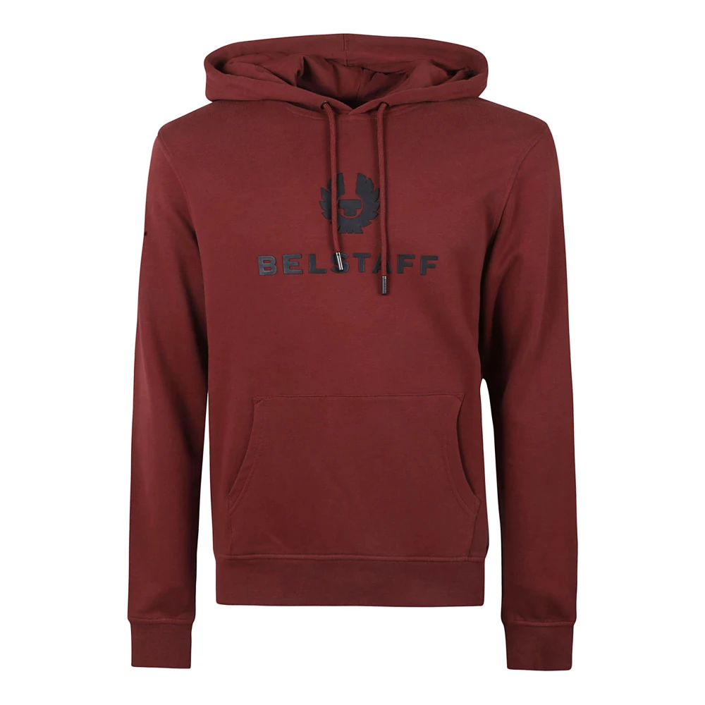 Belstaff Katoenen Hoodie in Lava Red Heren
