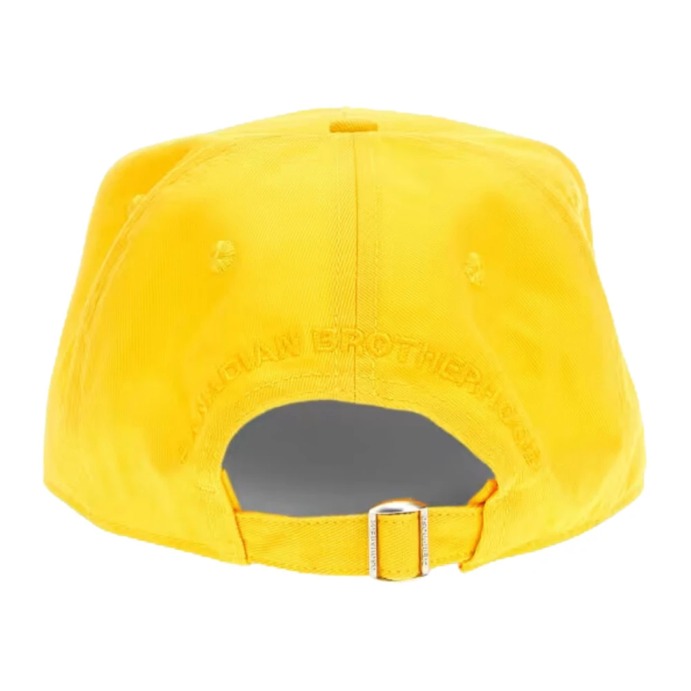Dsquared2 Gele Kinderen Zonneklep Hoed met Logo Yellow Unisex