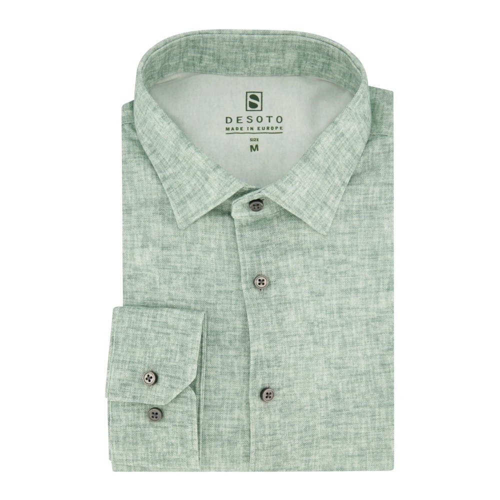 Desoto Groen Business Overhemd Slim Fit Green Heren