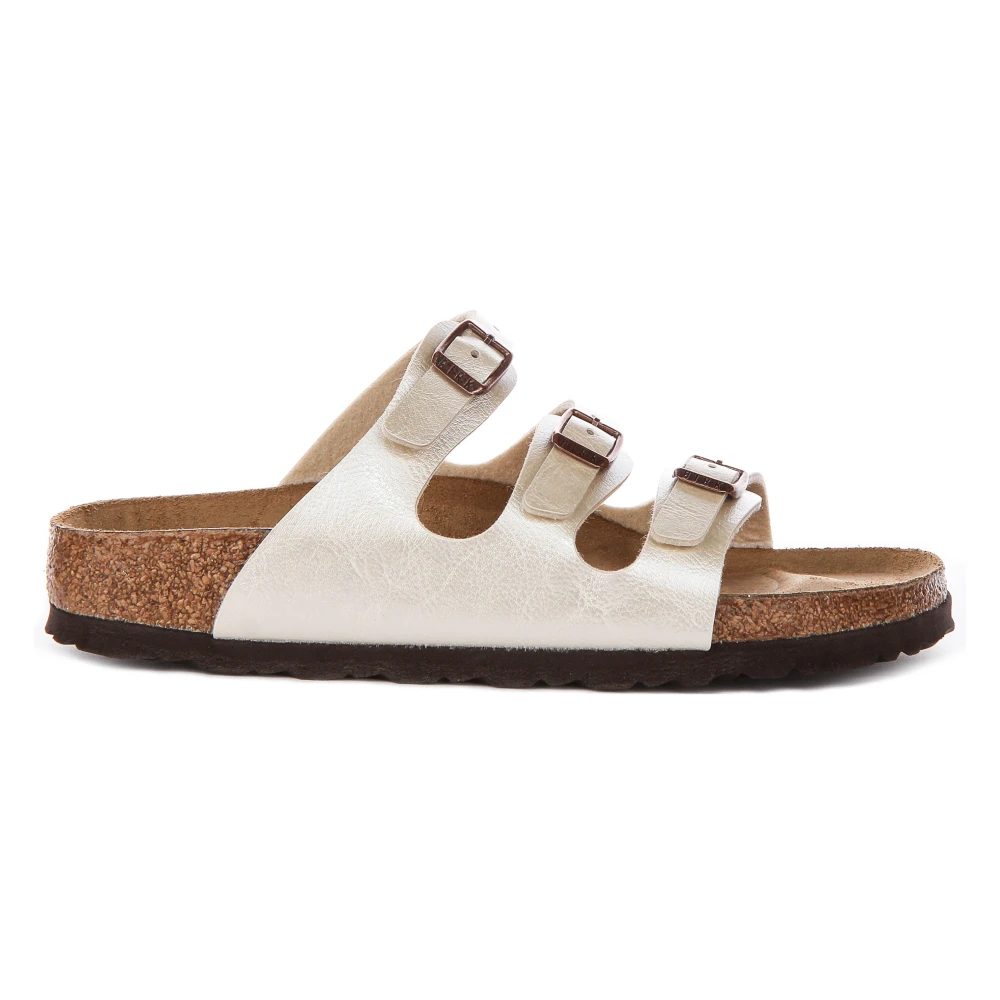 Birkenstock Women's Beige Florida Bs Narrow Fit - Sliders - 5 Uk - Shoes