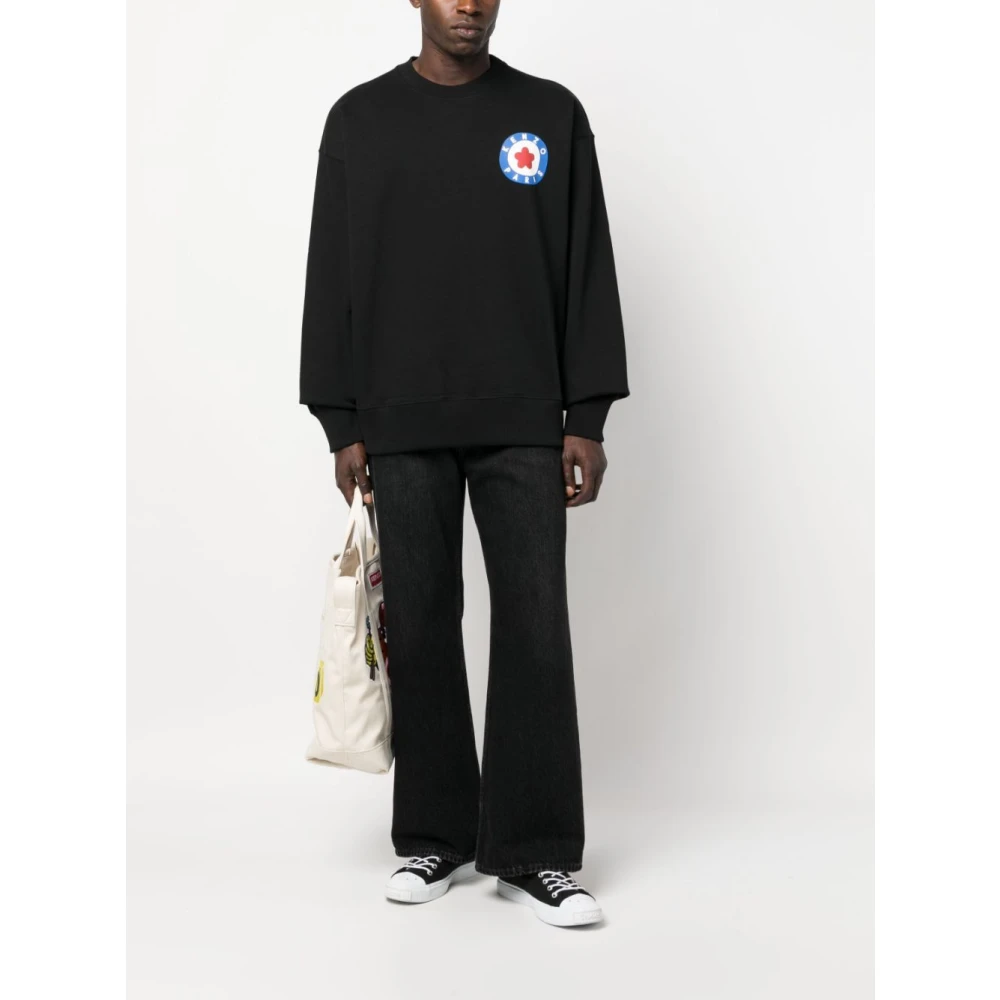 Kenzo Zwarte Logo-Print Trui Black Heren