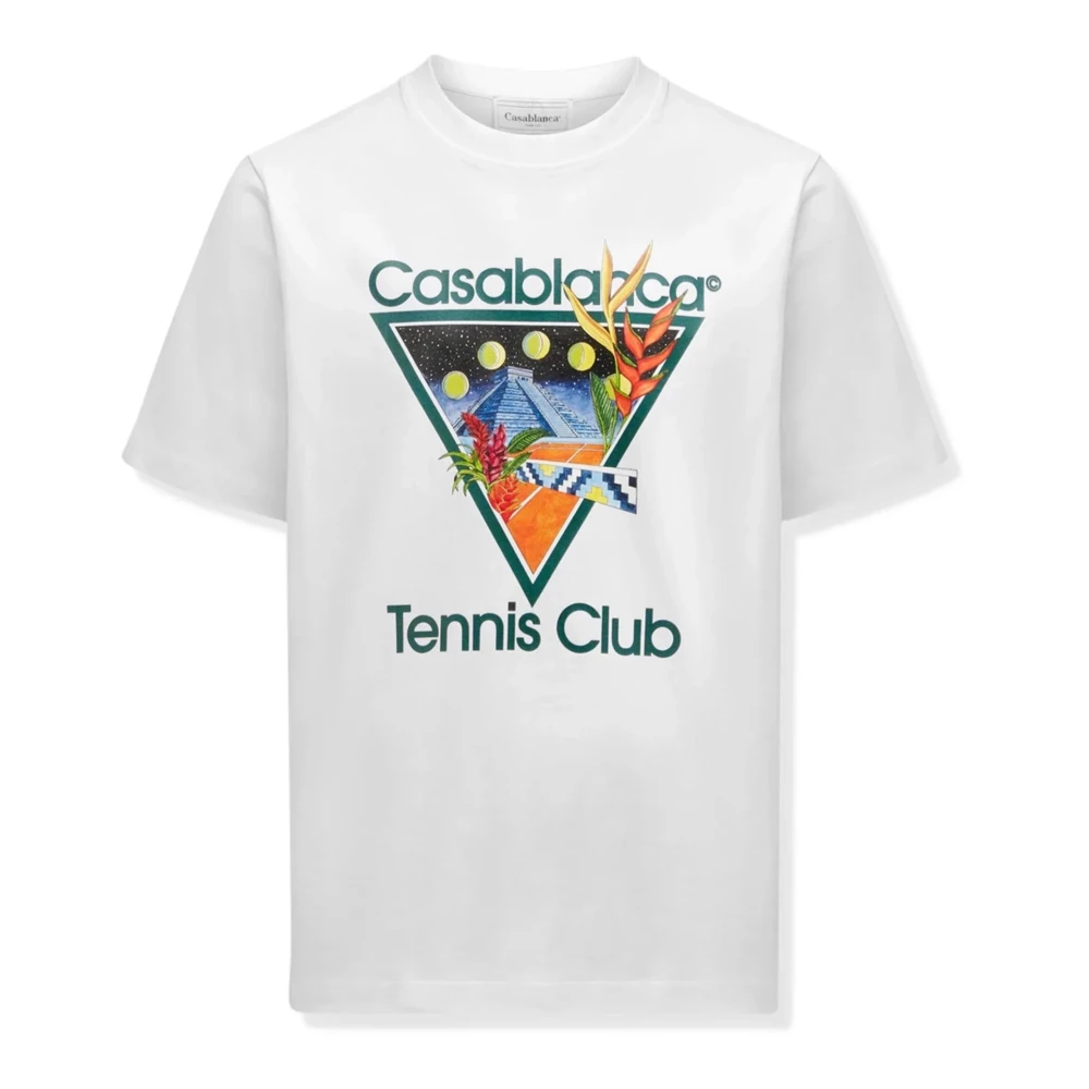 Casablanca Tennis Club Icon T-Shirt White Heren