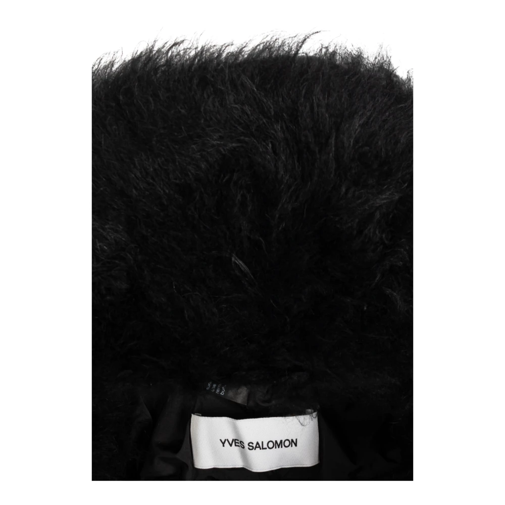 Yves Salomon Hoed met bontafwerking Black Dames