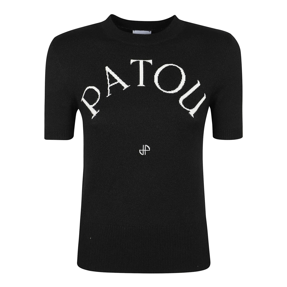 Patou Zwarte T-shirts & Polos voor vrouwen Black Dames
