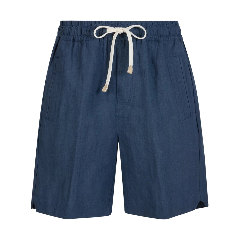Eleventy Men's Blue Casual Shorts, W33, Bermuda Athletic