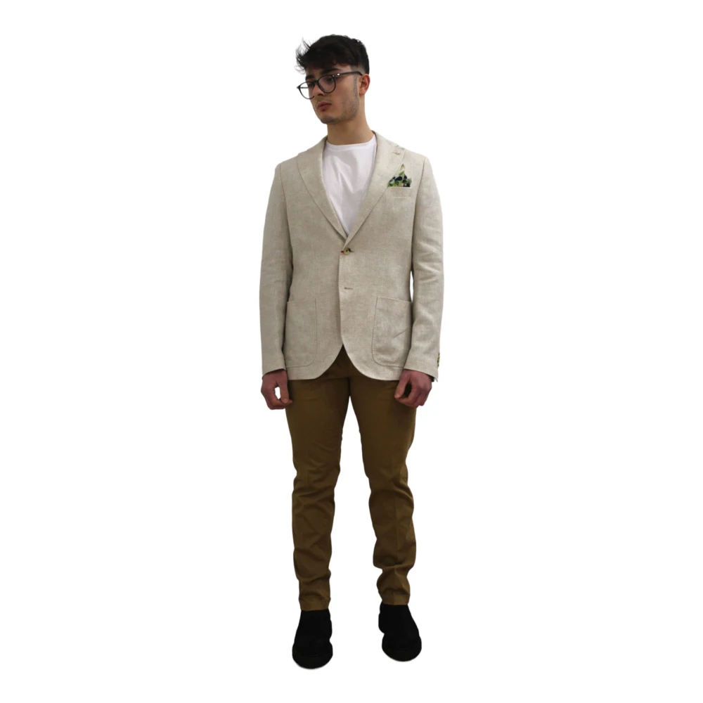 Manuel Ritz Elegante Jas Beige Heren