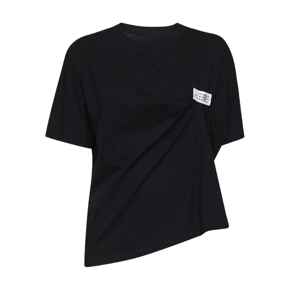 Mm6 Maison Margiela Women's Blue T-Shirts, L, Cotton T-Shirt