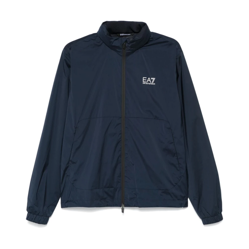 Emporio Armani EA7 Navy Blauwe Lichtgewicht Ritsjas Blue Heren