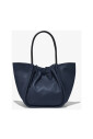 blue-ruched-tote-bag-magnetic-closure
