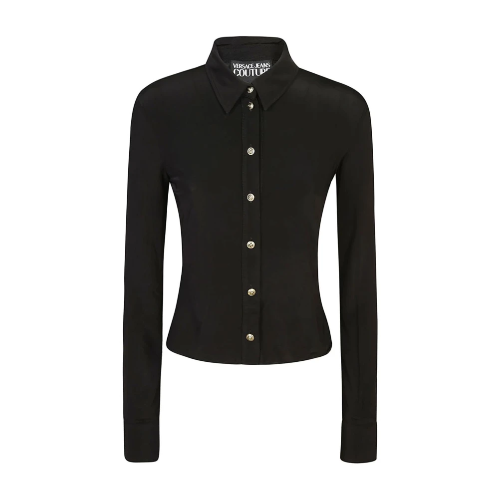 Versace Jeans Couture Zwarte blouse voor vrouwen Aw24 Black Dames