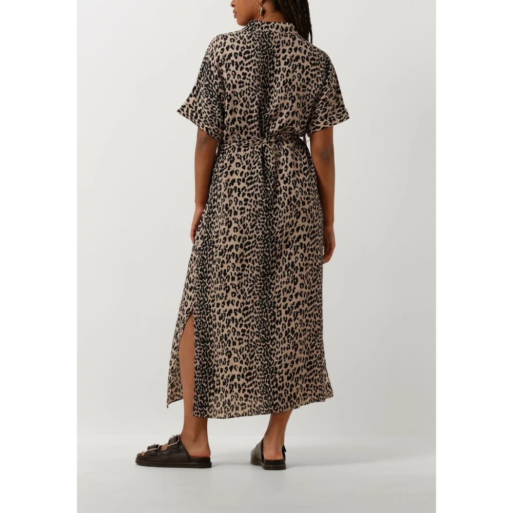 Catwalk Junkie Bruine Resort Kraag Shirt Jurk Brown Dames
