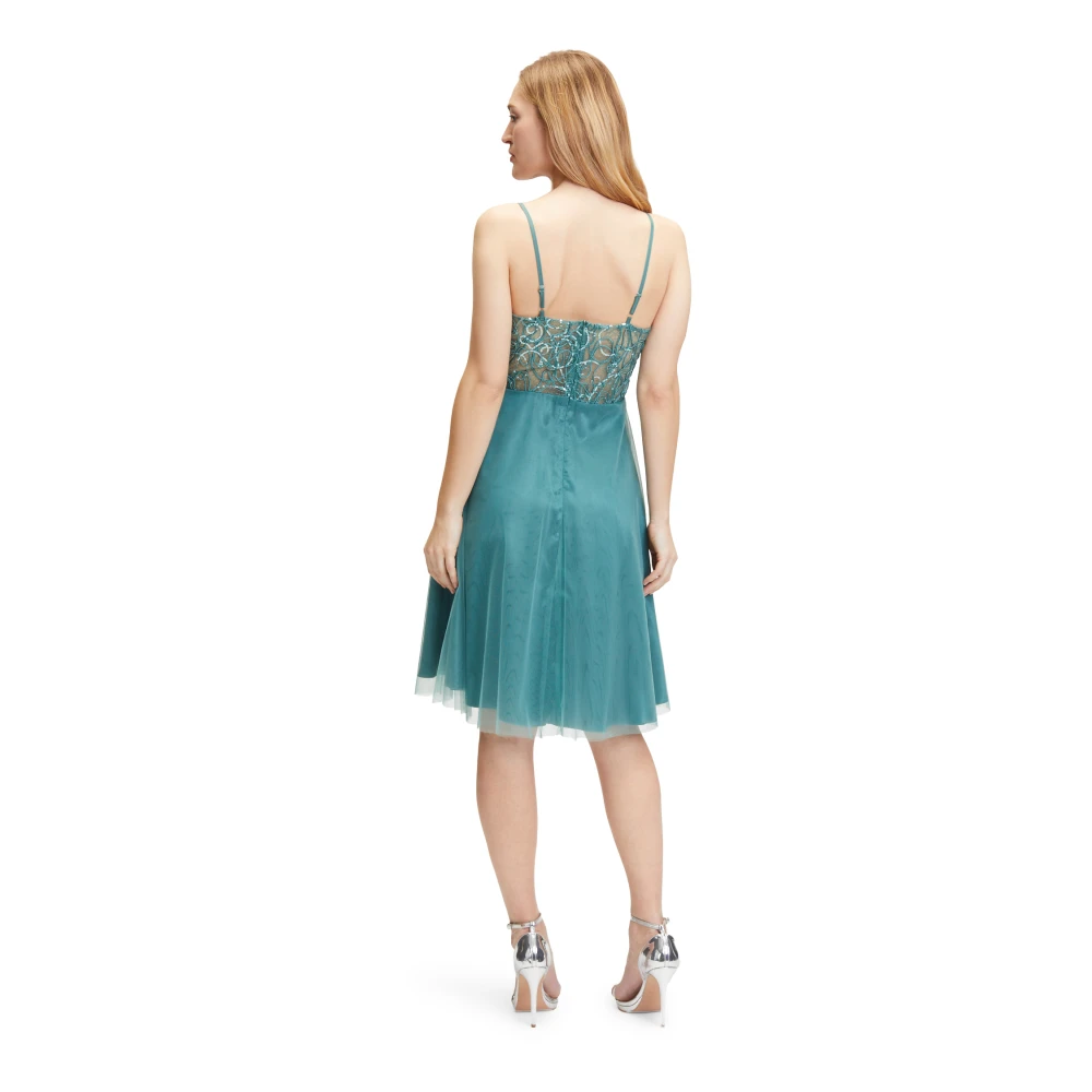 Vera Mont Glitter Cocktailjurk Green Dames