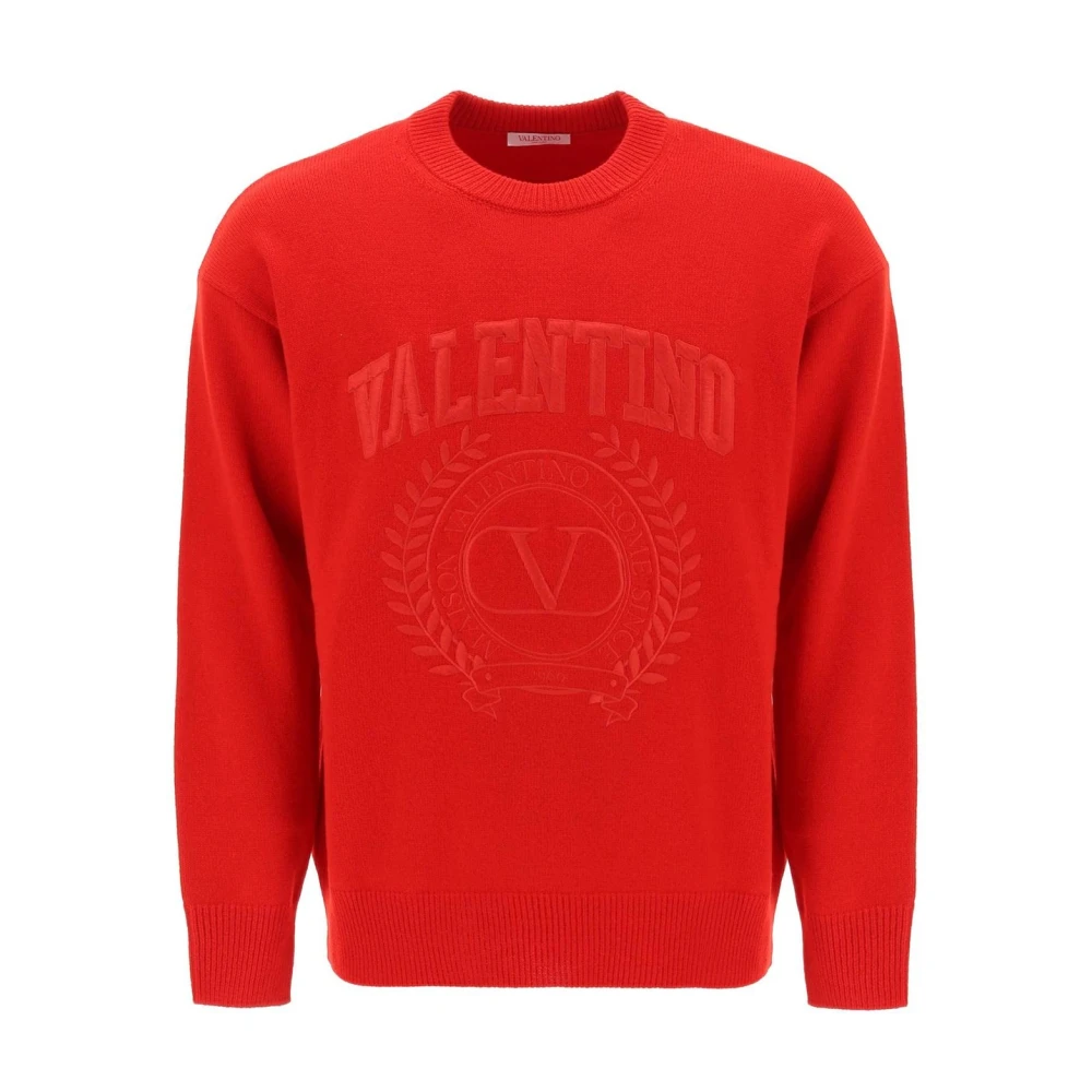 Valentino Garavani Trui met geborduurd Maison Valentino Red Heren