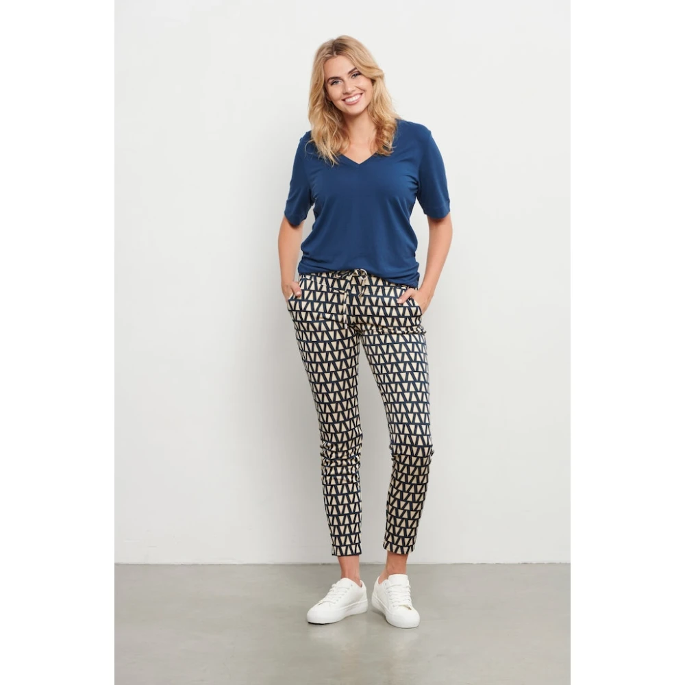 &Co Woman Slim Fit Broek Blue Dames