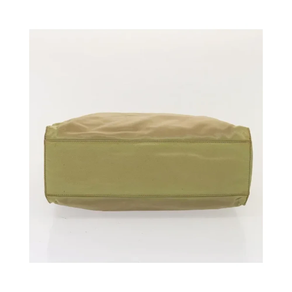 Prada Vintage Pre-owned Nylon handbags Green Dames