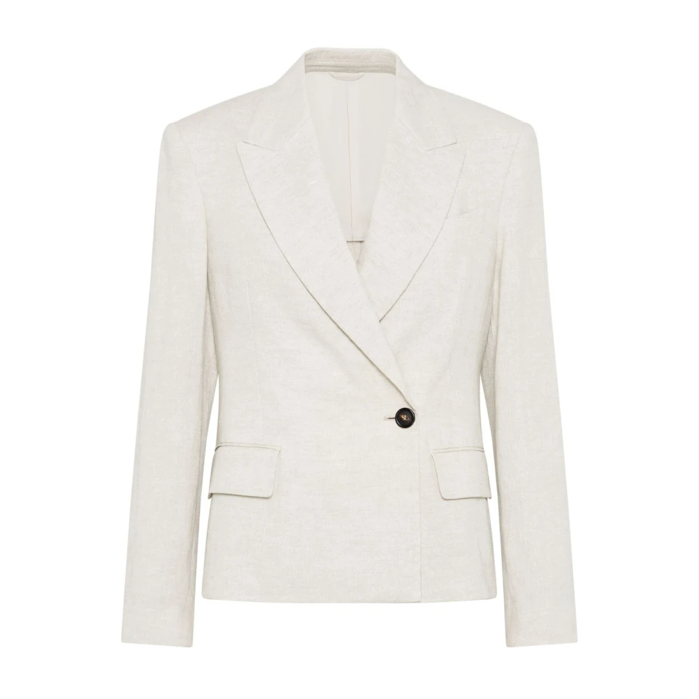BRUNELLO CUCINELLI Beige Jas voor Stijlvolle Outfits Beige Dames