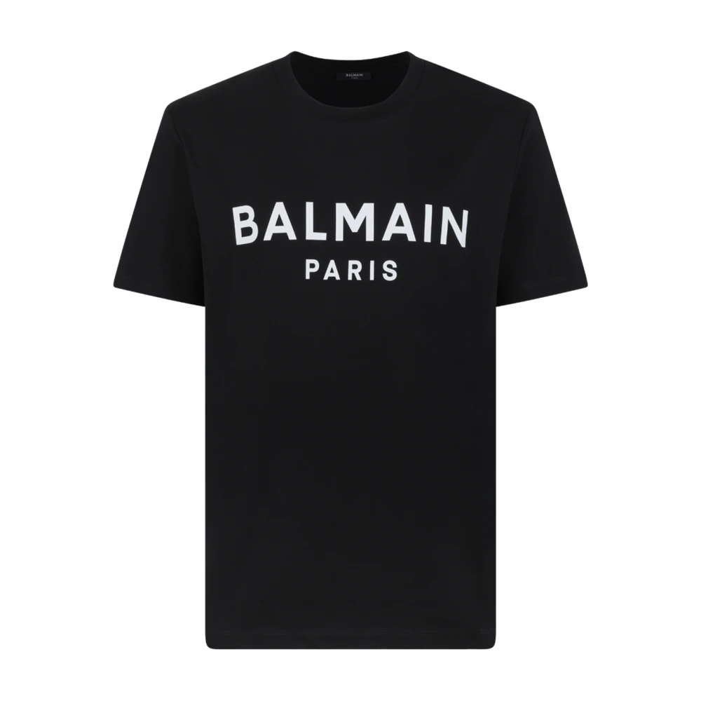 Balmain Uomo Nero - T-Shirt In Cotone Con Logo - Tops - L