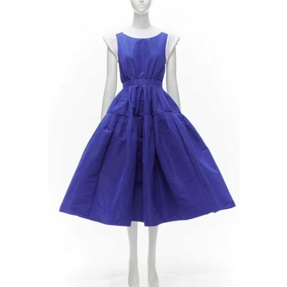 Alexander McQueen Pre-owned Polyester dresses Blue Dames