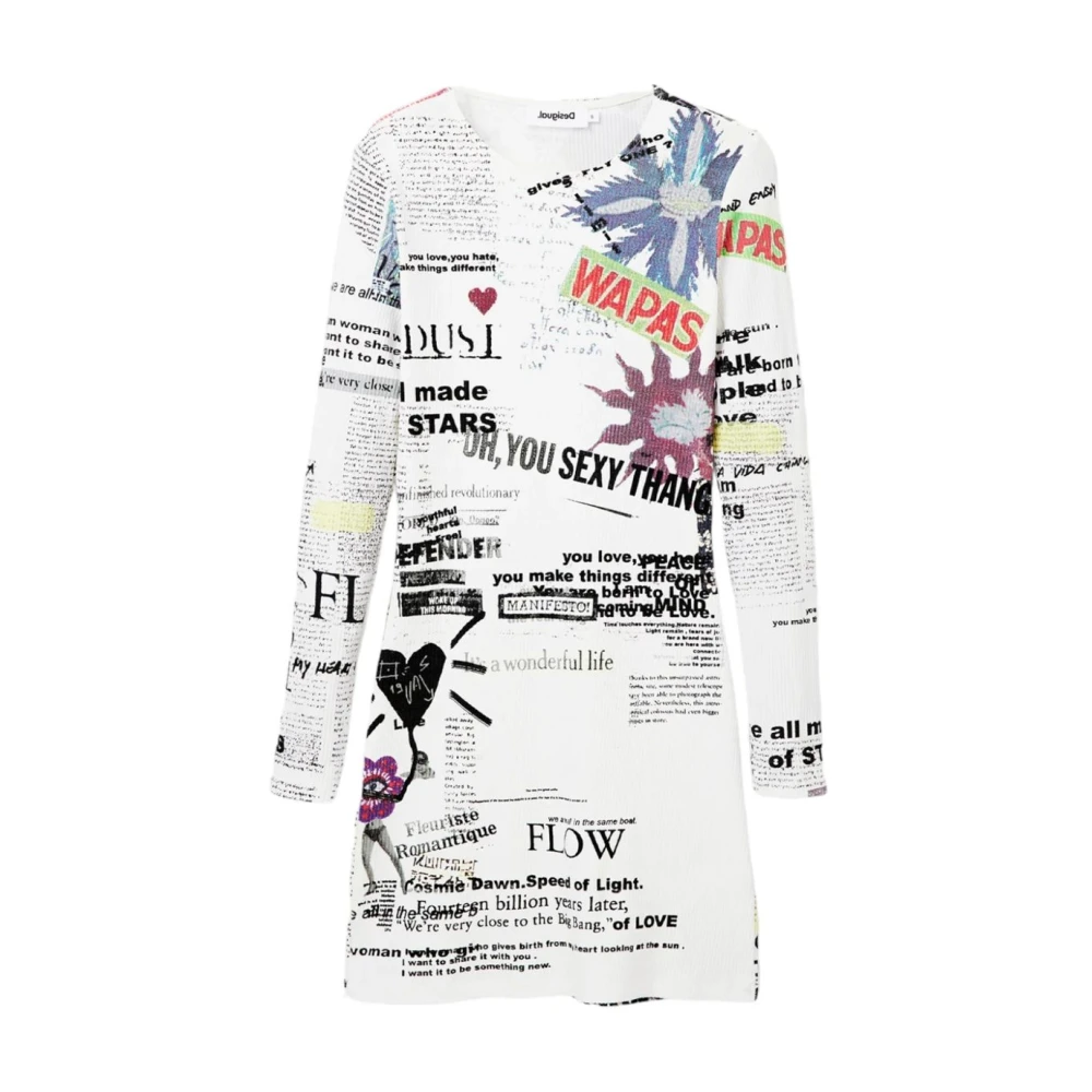 Desigual Korte Jurk White Dames