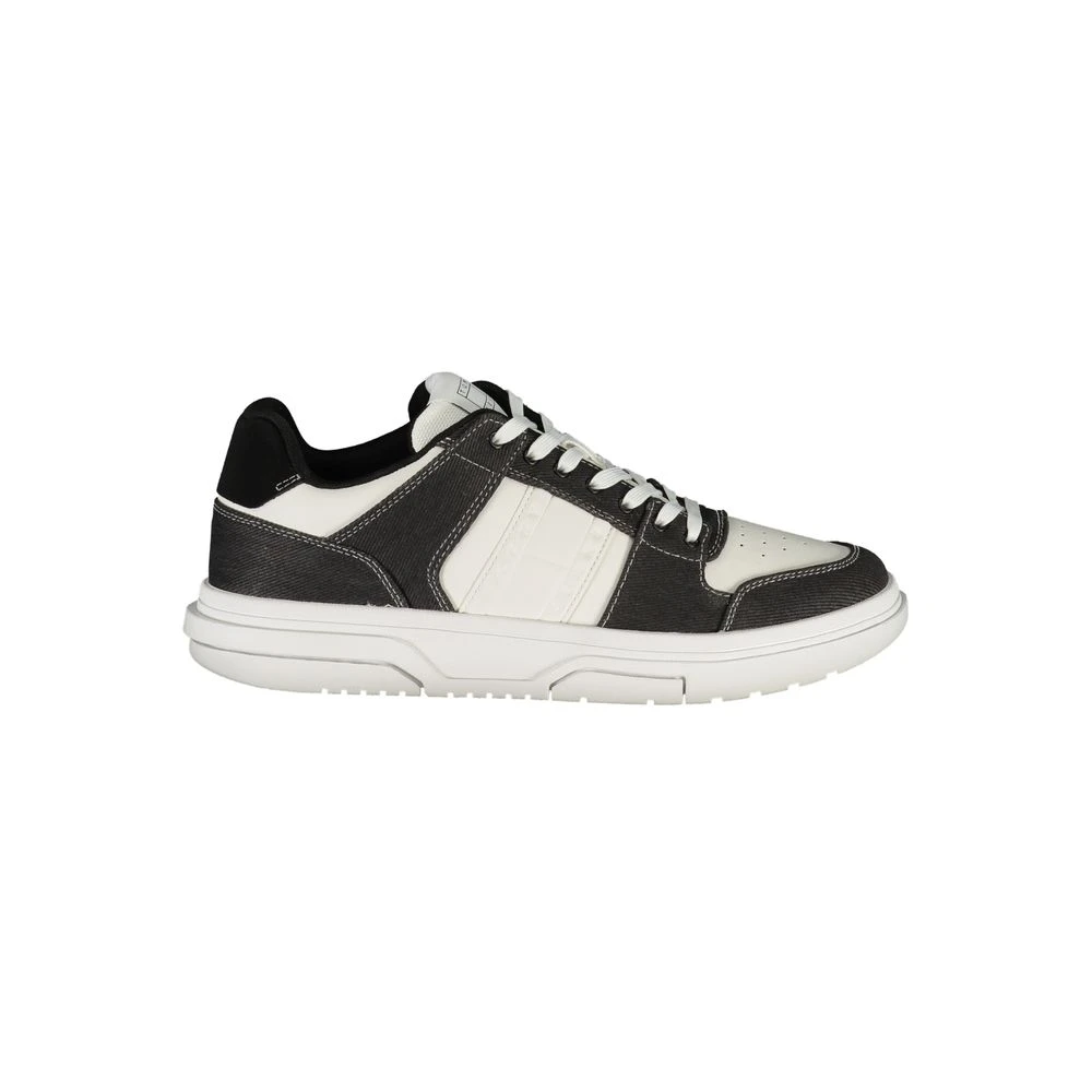 Tommy Hilfiger Men's Black Sneakers, 8 Uk, Polyester Sneaker With Lace-Up