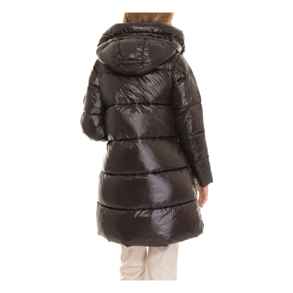 Save The Duck Gestikte Isabel Jas met Capuchon Brown Dames