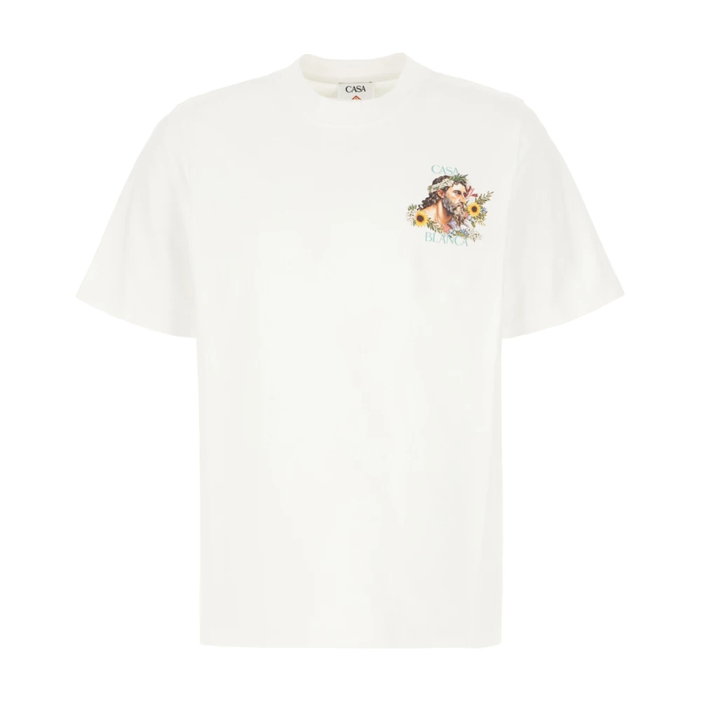 Casablanca Stijlvol T-shirt voor mannen en vrouwen White Heren