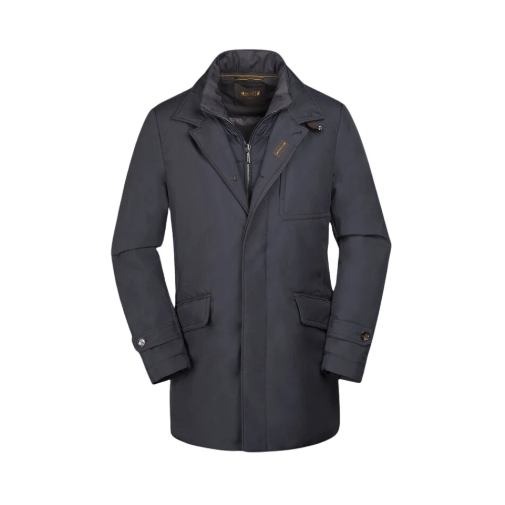 Moorer Men's Blue Down Coats, Xl, Ideon-Stp Overcoat