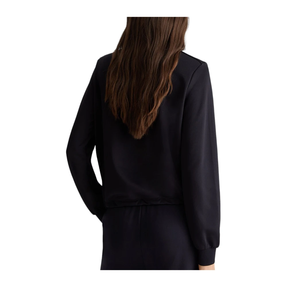 Liu Jo Zwarte Sweatshirt Tf4147 F0778 Black Dames