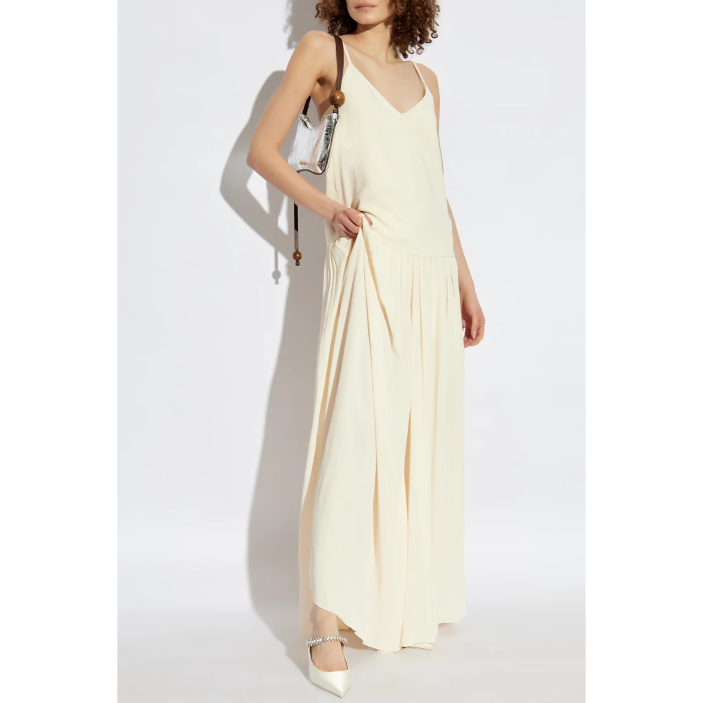 Forte Jurk met bandjes Beige Dames