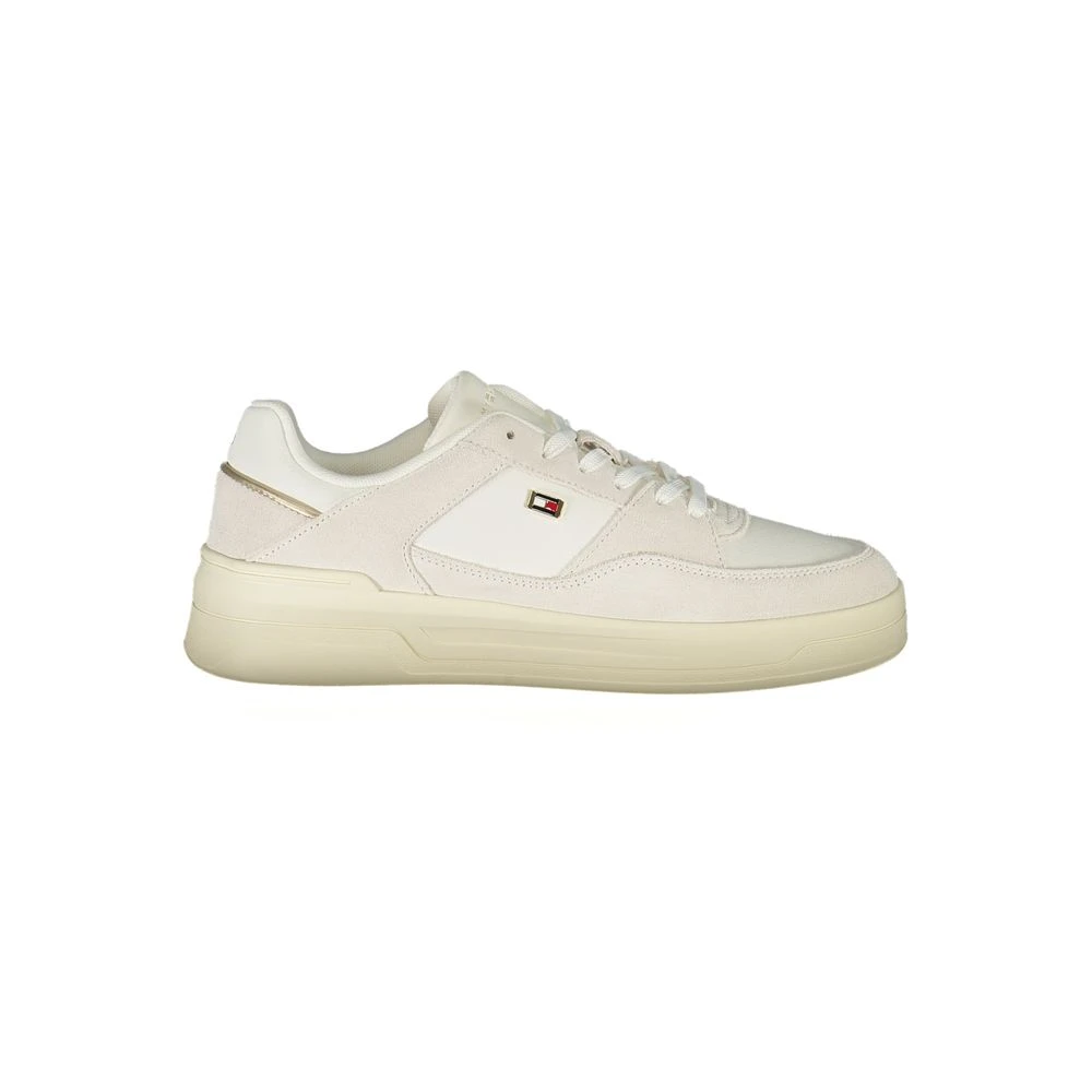 Tommy Hilfiger Kvinno Vit Skor Dam, 40 Eu, Läder, Läder Sneakers